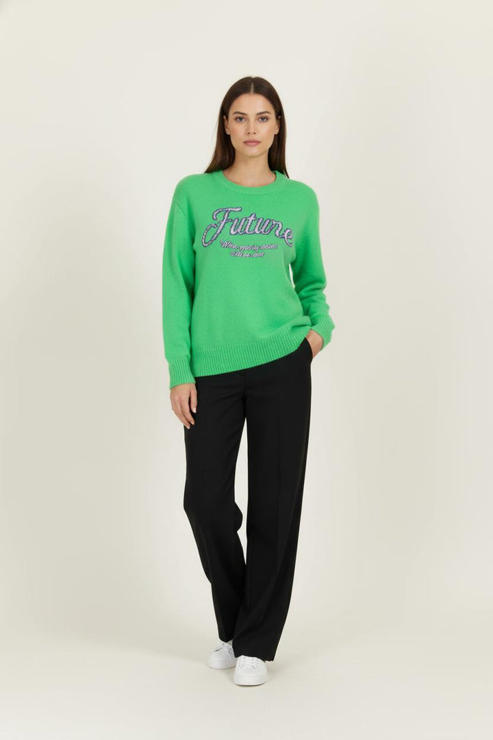 Pull Col Rond Vert - Taille L/40 de la marque From Future | PARAD97934 - Vendu par Paradigme - Image 1