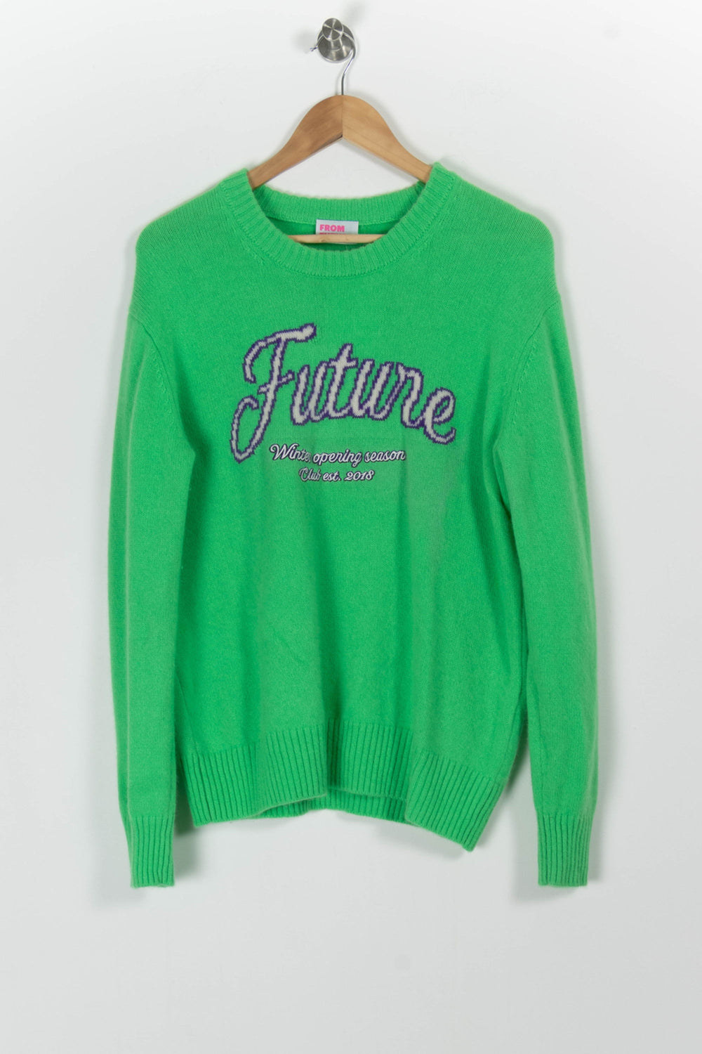 Pull Col Rond Vert - Taille L/40 de la marque From Future | PARAD97934 - Vendu par Paradigme - Image 2