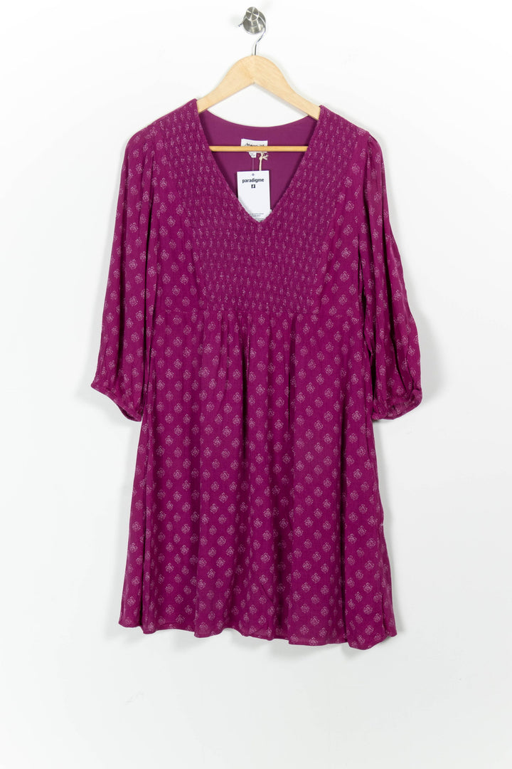 Robe Courte Violette - Taille M/38 de la marque Maison 123 | PARAD97950 - Vendu par Paradigme - Image 2