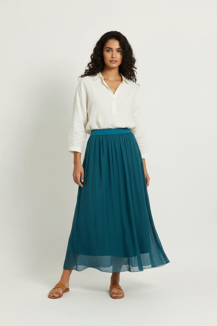 Jupe Longue Bleue - Taille M/38 de la marque La Fée Maraboutée | PARAD97954 - Vendu par Paradigme - Image 1