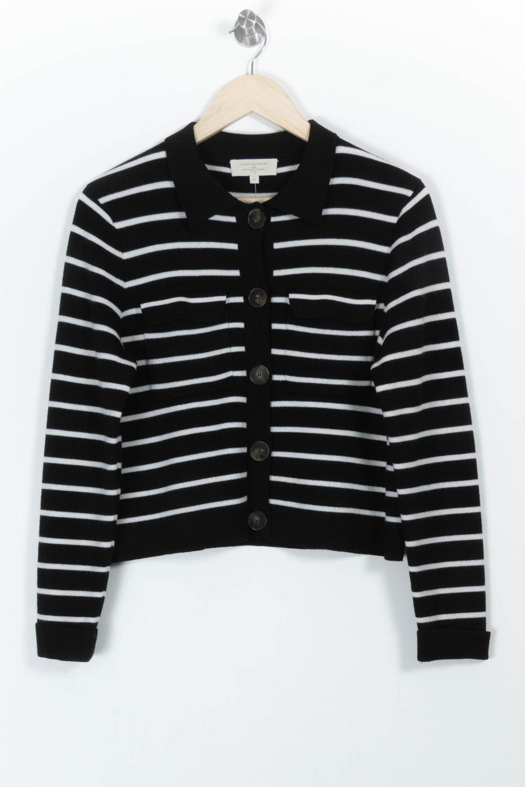 Cardigan Noir et Blanc - Taille S/36 de la marque Sézane | PARAD97955 - Vendu par Paradigme - Image 2