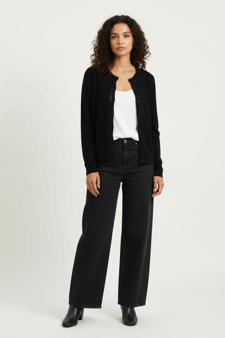 Cardigan Noir - Taille M/38 de la marque Sézane | PARAD97957 - Vendu par Paradigme - Image 1