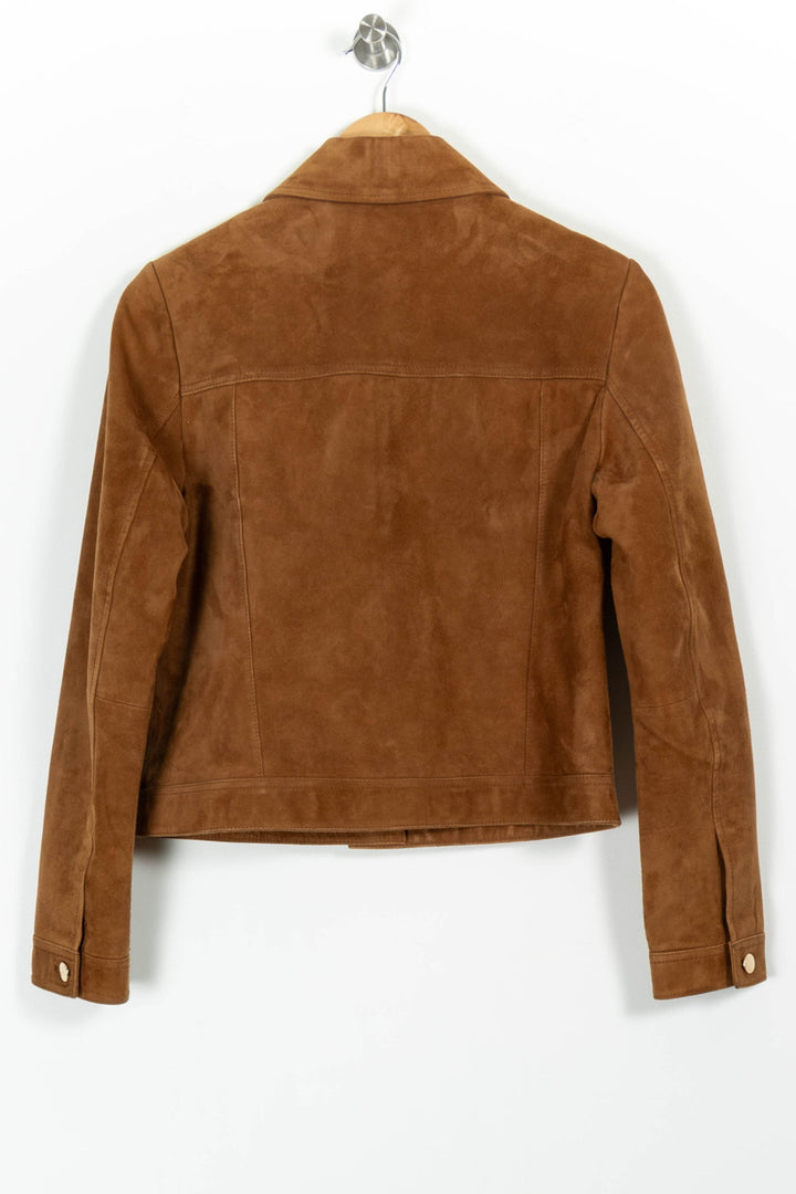 Veste en cuir marron - Taille L/40 de la marque Caroll | PARAD97959 - Vendu par Paradigme - Image 4