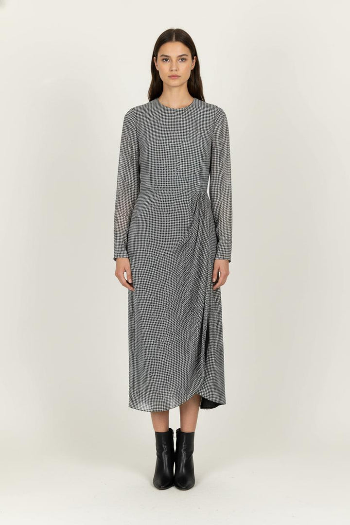 Robe Midi Grise et Noire - Taille M/38 de la marque Sézane | PARAD97963 - Vendu par Paradigme - Image 1