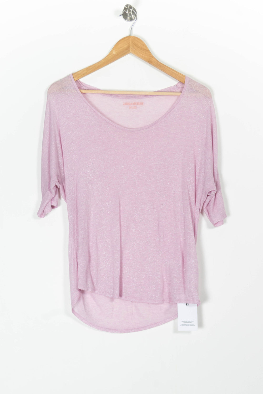 Tee-shirt Rose - Taille M/38 de la marque Zadig&Voltaire | PARAD97972 - Vendu par Paradigme - Image 2