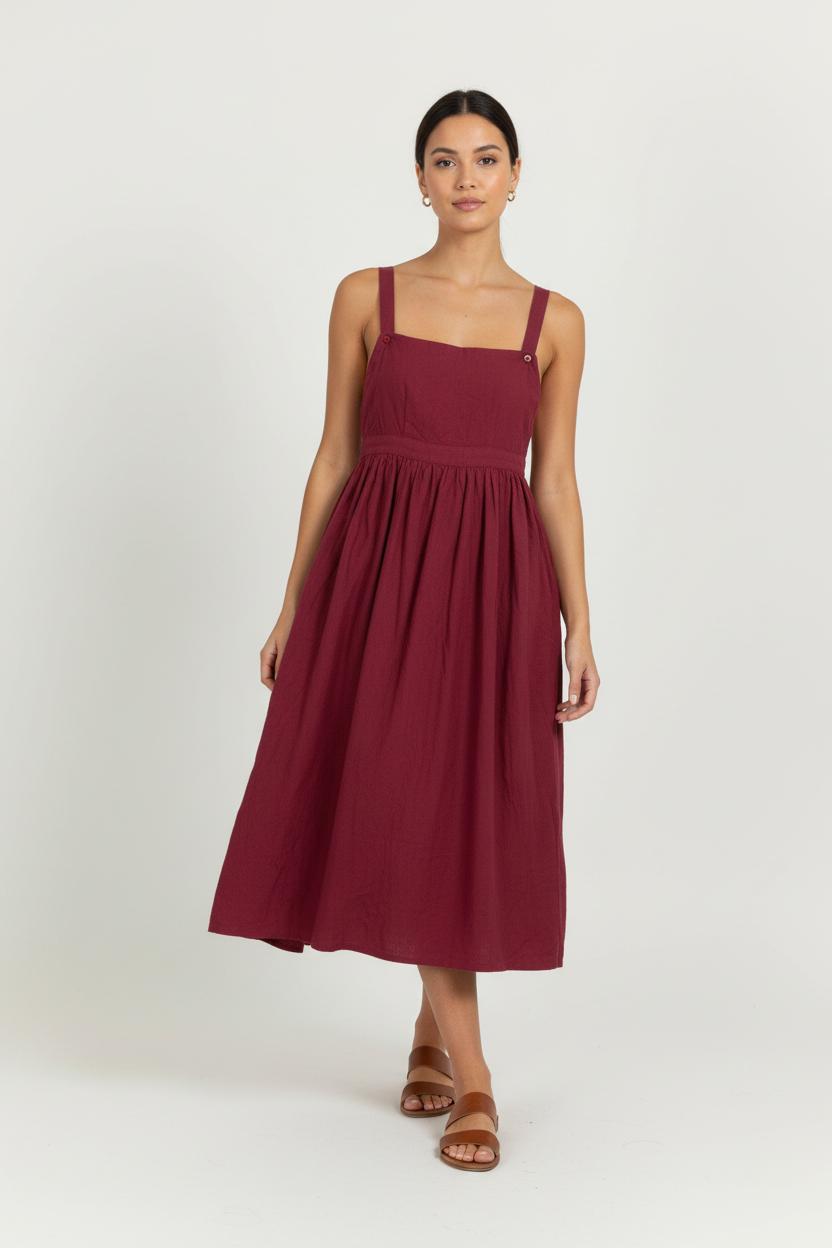Robe Longue Bordeaux - Taille S/36 de la marque American Vintage | PARAD97973 - Vendu par Paradigme - Image 1
