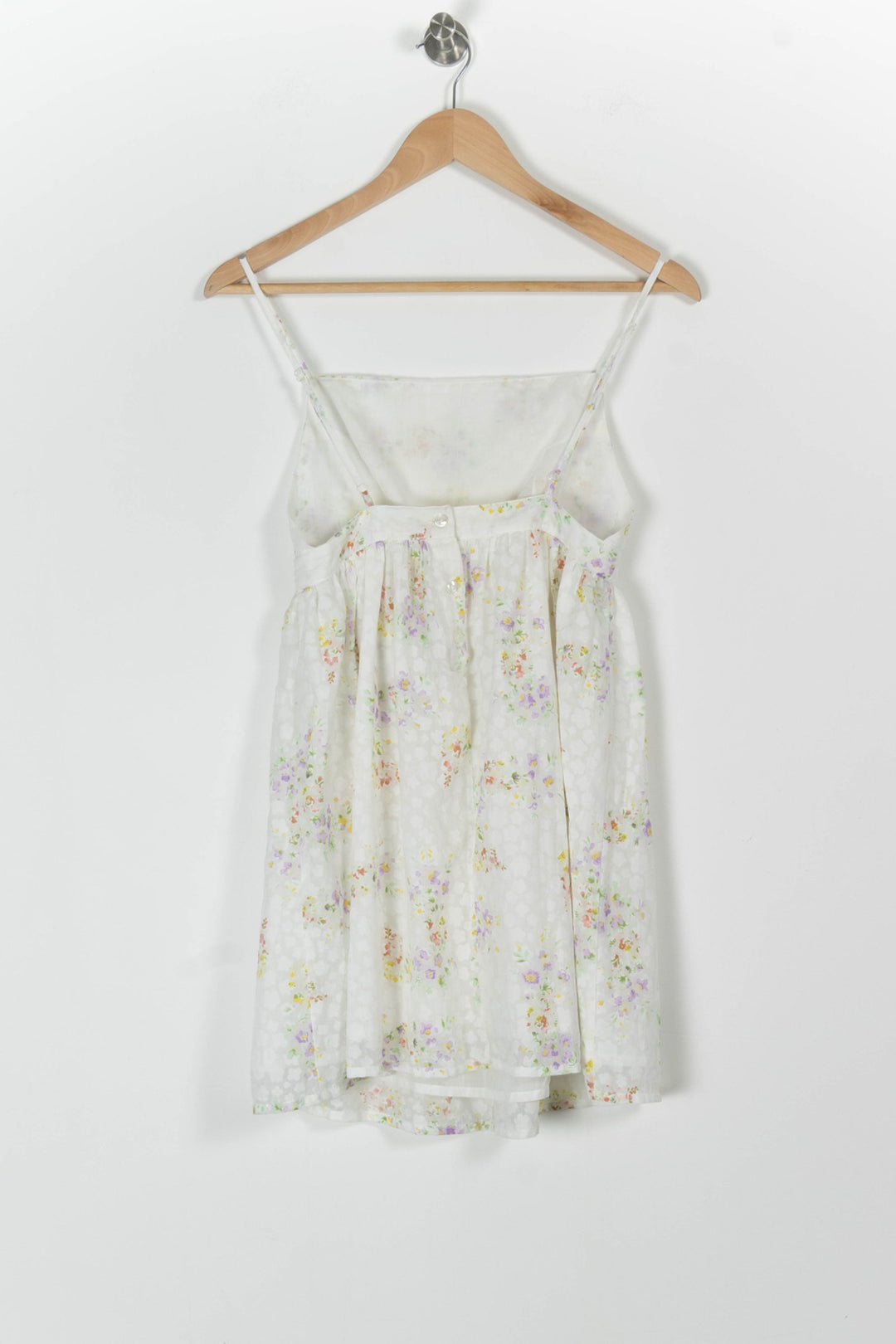 Robe Fleurie Blanche - Taille S/36 de la marque American Vintage | PARAD97974 - Vendu par Paradigme - Image 4