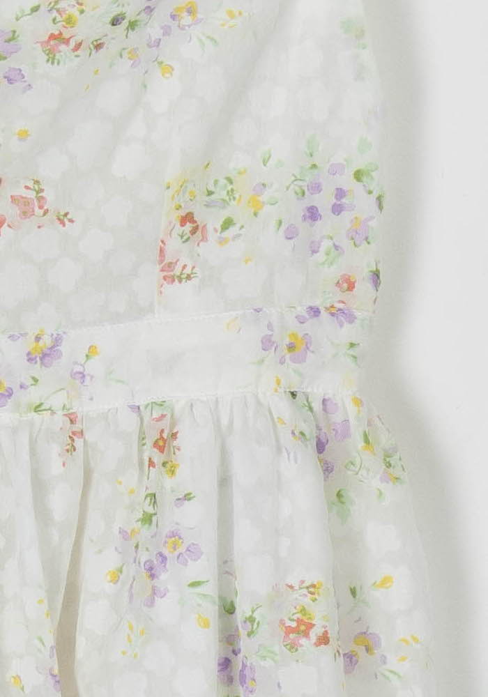 Robe Fleurie Blanche - Taille S/36 de la marque American Vintage | PARAD97974 - Vendu par Paradigme - Image 3