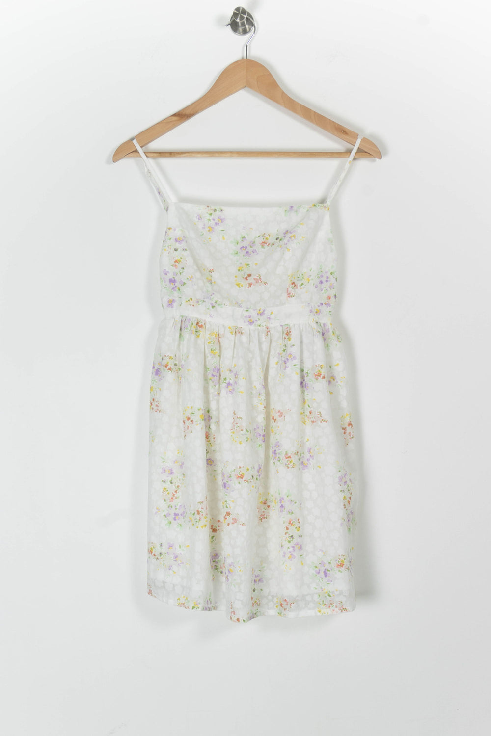 Robe Fleurie Blanche - Taille S/36 de la marque American Vintage | PARAD97974 - Vendu par Paradigme - Image 2