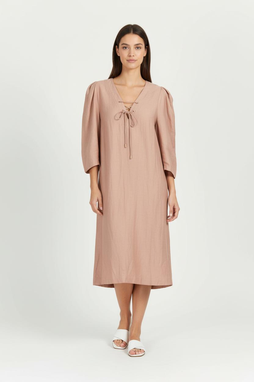 Robe Midi Rose - Taille S/36 de la marque ba&sh | PARAD97986 - Vendu par Paradigme - Image 1