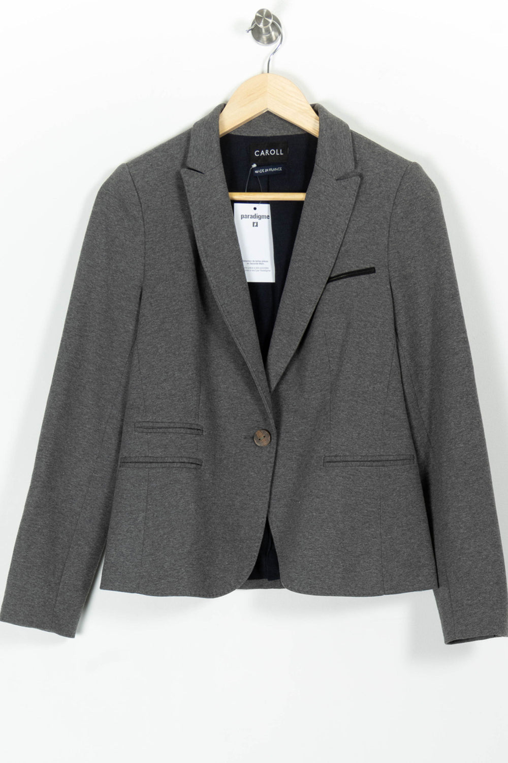 Blazer Gris - Taille S/36 de la marque Caroll | PARAD97994 - Vendu par Paradigme - Image 2