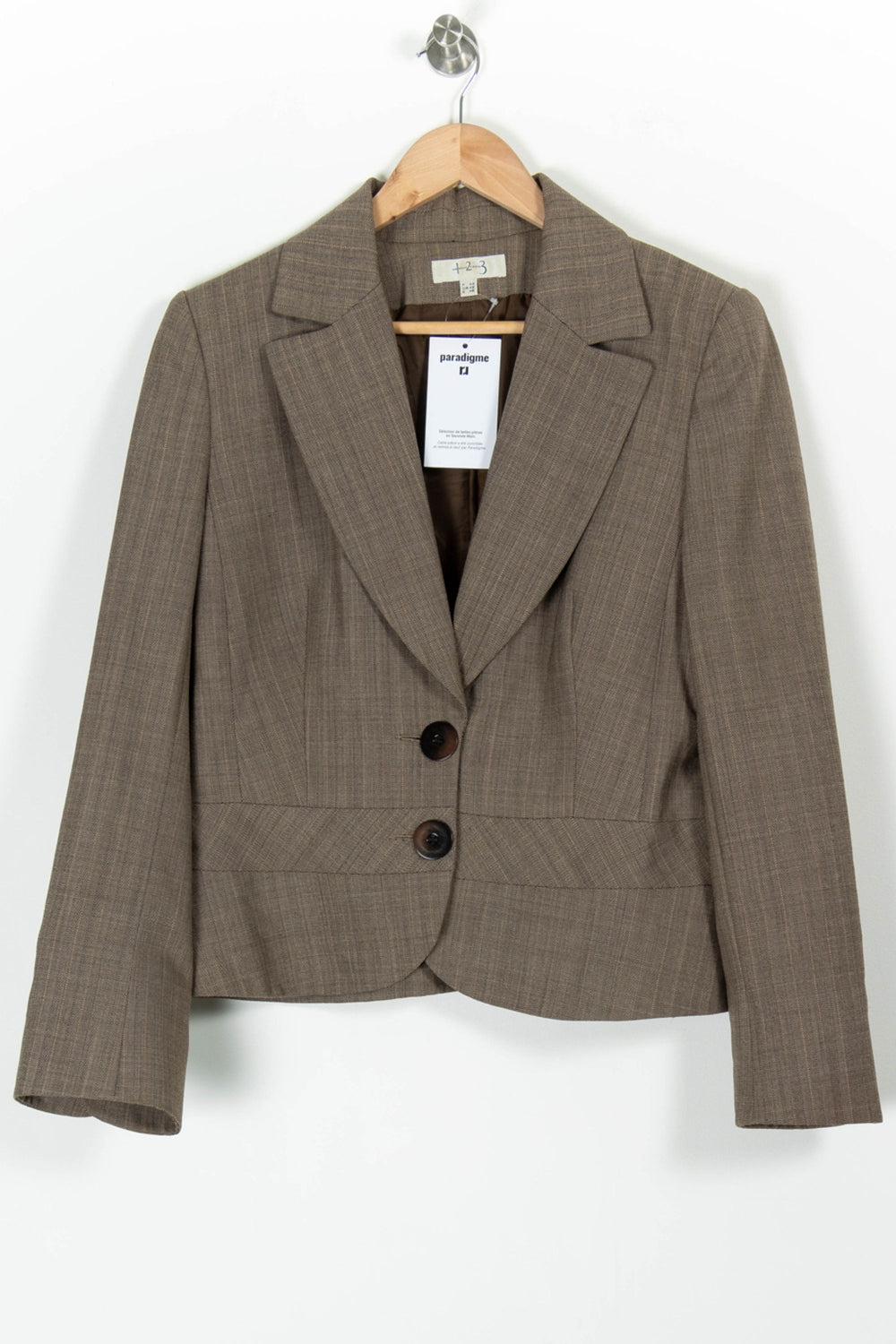 Veste Cintrée Marron - Taille XXL/44 de la marque Maison 123 | PARAD97999 - Vendu par Paradigme - Image 2
