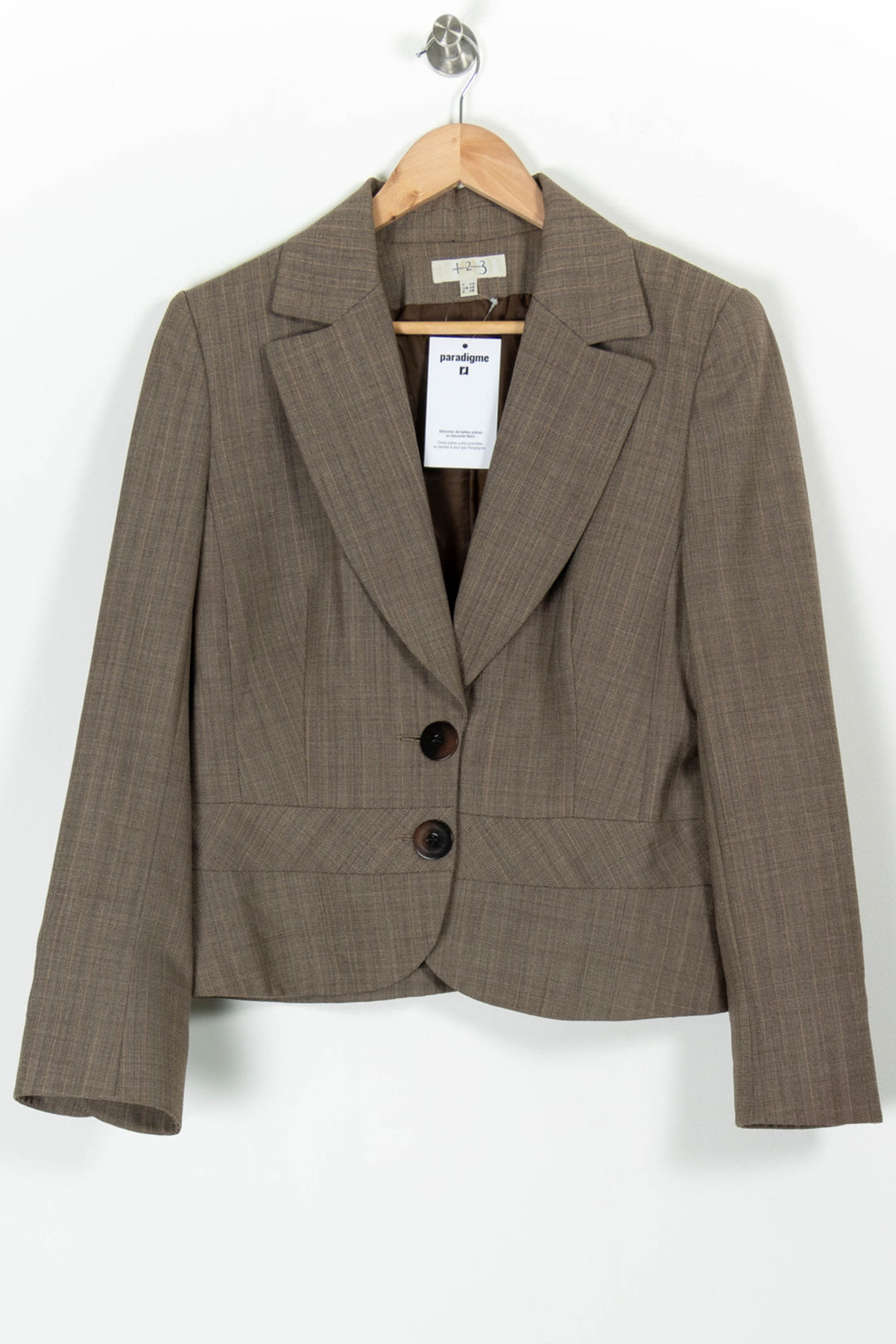 Veste Cintrée Marron - Taille XXL/44 de la marque Maison 123 | PARAD97999 - Vendu par Paradigme - Image 2