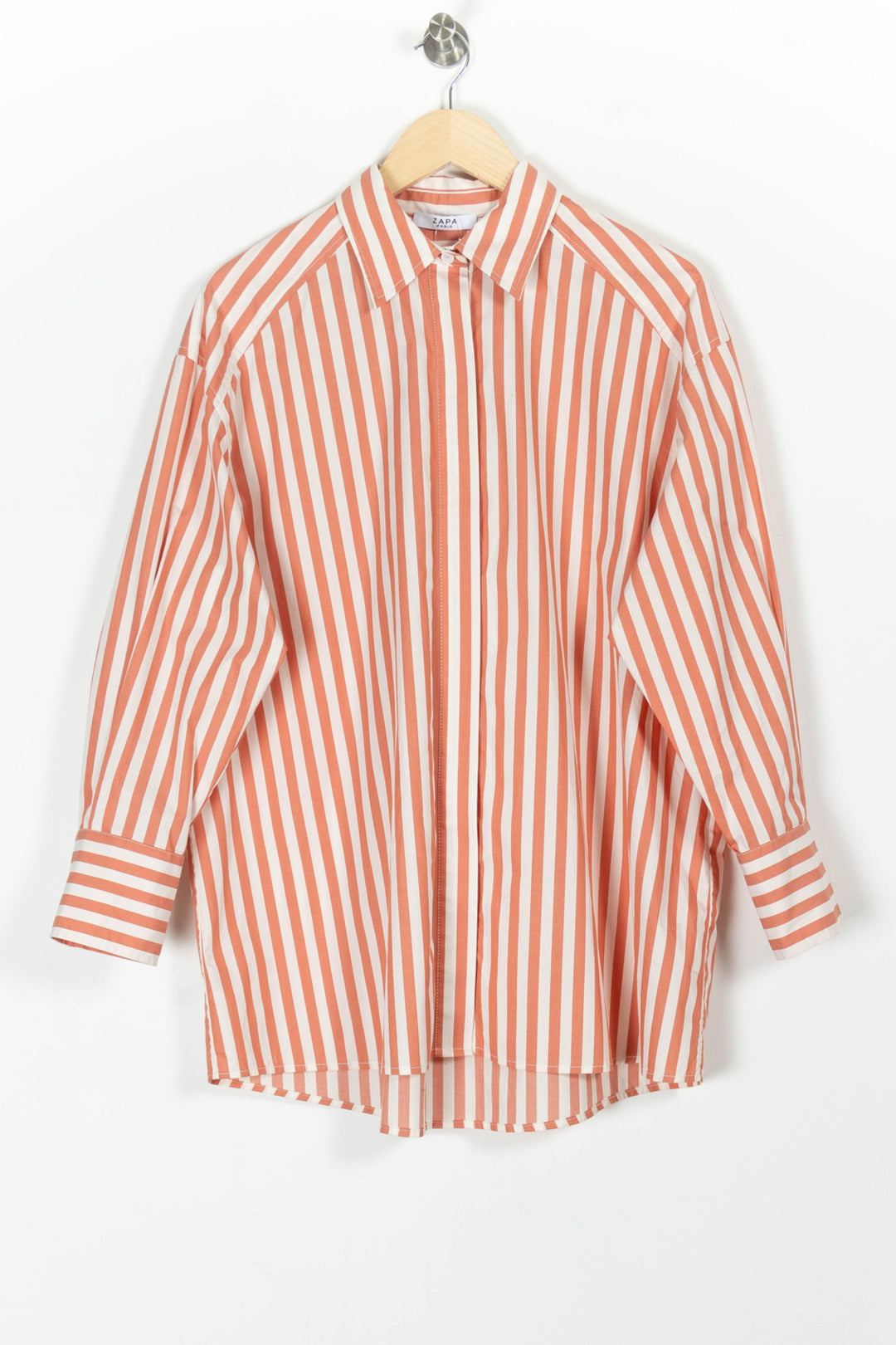 Chemise à Rayures Orange et Blanche - Taille T.U. de la marque ZAPA | PARAD98008 - Vendu par Paradigme - Image 2