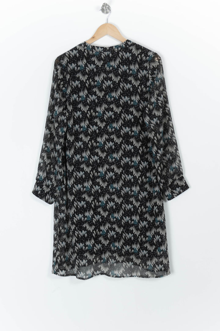 Robe Imprimée Noire et Grise - Taille L/40 de la marque La Fée Maraboutée | PARAD98009 - Vendu par Paradigme - Image 4