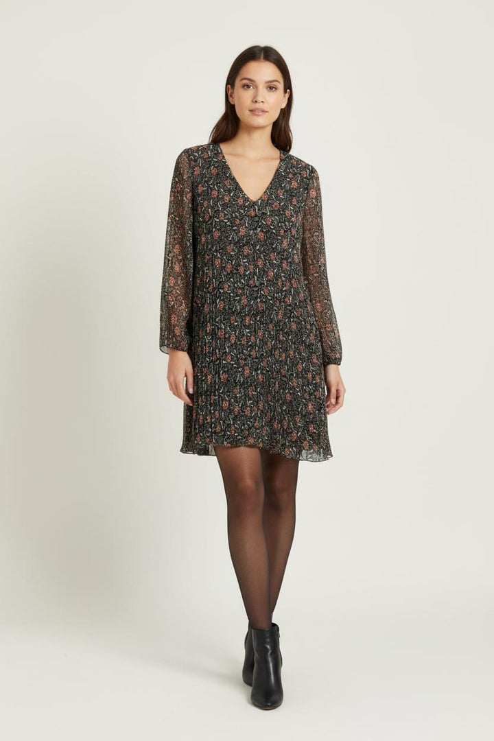 Robe Noire et Fleurie - Taille XL/42 de la marque La Fée Maraboutée | PARAD98011 - Vendu par Paradigme - Image 1