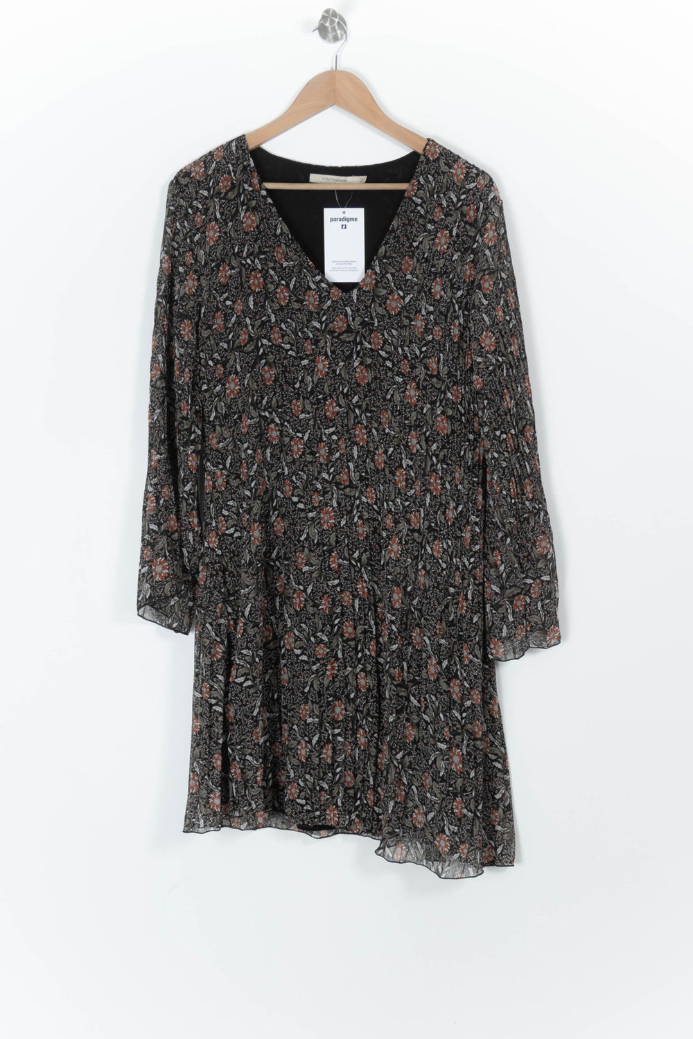 Robe Noire et Fleurie - Taille XL/42 de la marque La Fée Maraboutée | PARAD98011 - Vendu par Paradigme - Image 2