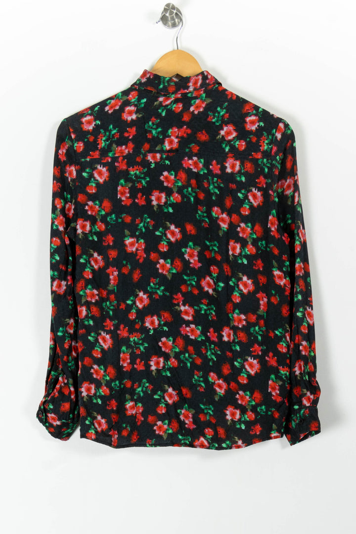 Chemise Fleurie Noire et Rouge - Taille XS/34 de la marque IKKS | PARAD98013 - Vendu par Paradigme - Image 4