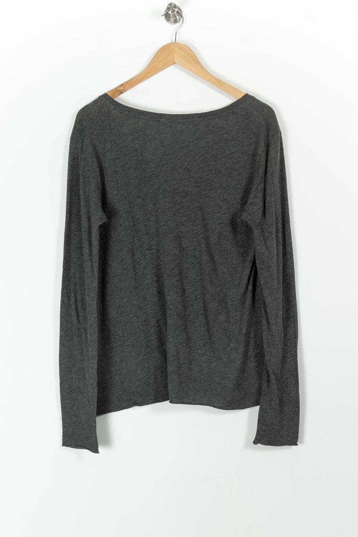 Tee-shirt Manches Longues Gris - Taille L/40 de la marque American Vintage | PARAD98014 - Vendu par Paradigme - Image 4