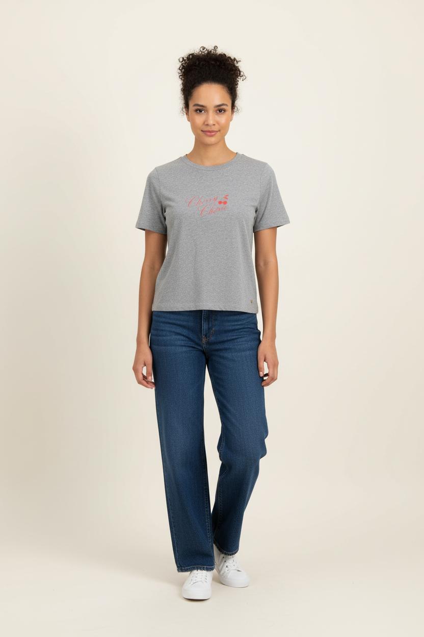 Tee-shirt Gris - Taille XS/34 de la marque Des petits hauts | PARAD98018 - Vendu par Paradigme - Image 1