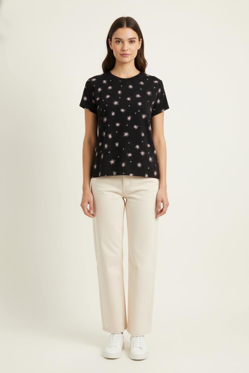 T-shirt Noir et Blanc - Taille XS/34 de la marque Bimba y Lola | PARAD98024 - Vendu par Paradigme - Image 1