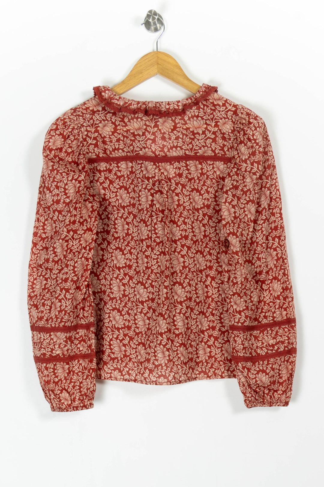 Blouse Bordeaux et Beige - Taille XS/34 de la marque Petite Mendigote | PARAD98025 - Vendu par Paradigme - Image 4