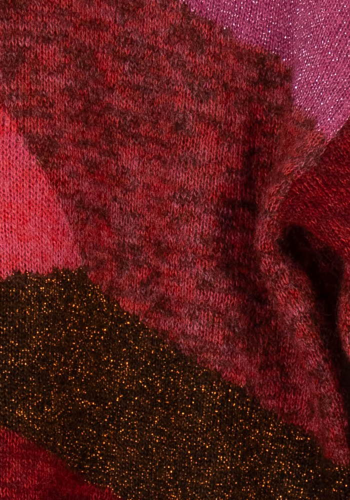 Pull Rose et Bordeaux - Taille S/36 de la marque Suncoo | PARAD98028 - Vendu par Paradigme - Image 3