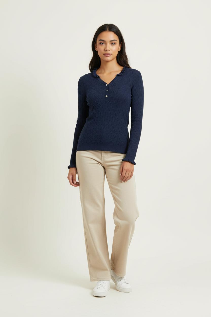 Pull Bleu - Taille XS/34 de la marque I.Code | PARAD98030 - Vendu par Paradigme - Image 1