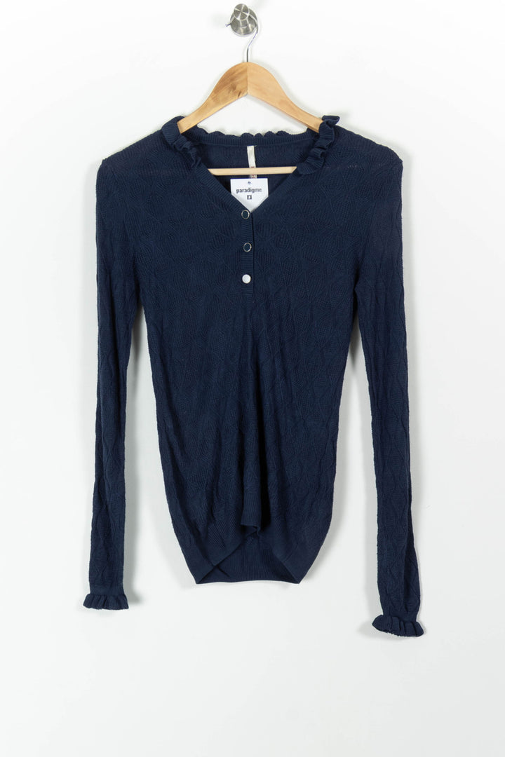 Pull Bleu - Taille XS/34 de la marque I.Code | PARAD98030 - Vendu par Paradigme - Image 2