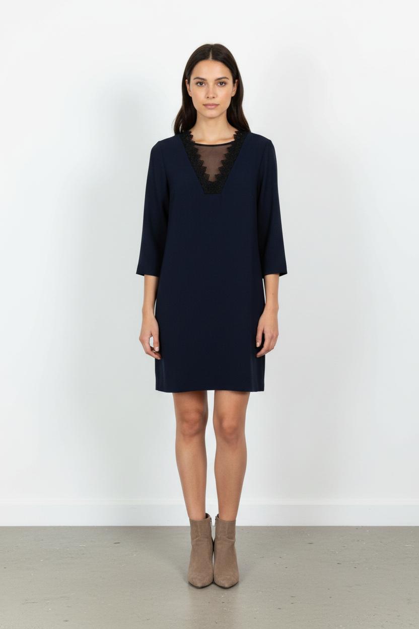 Robe Courte Bleu et Noir - Taille S/36 de la marque I.Code | PARAD98036 - Vendu par Paradigme - Image 1