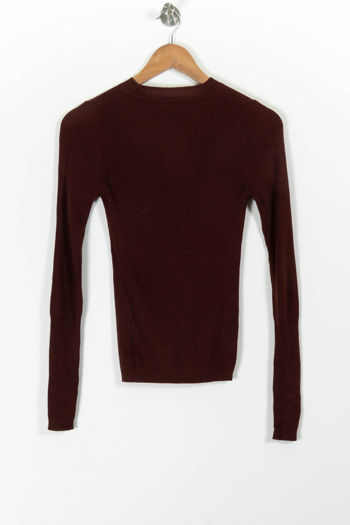 Pull Marron - Taille XS/34 de la marque Kookai | PARAD98043 - Vendu par Paradigme - Image 4
