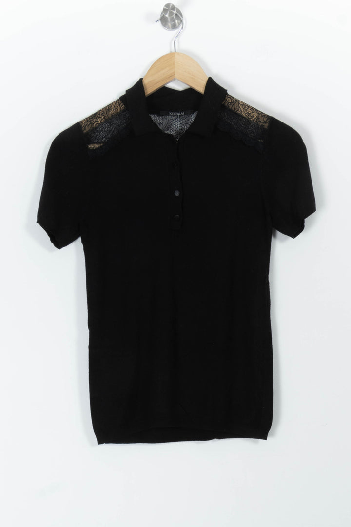 Polo Noir - Taille XS/34 de la marque Kookai | PARAD98045 - Vendu par Paradigme - Image 2