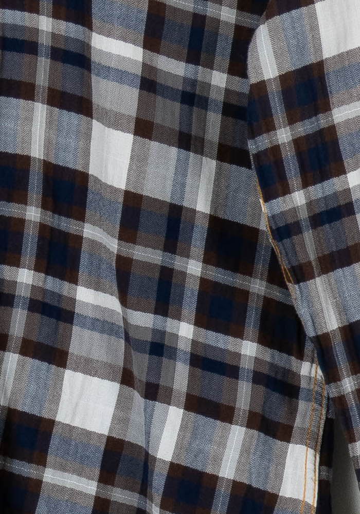 Chemise à Carreaux Bleue et Marron - Taille S/36 de la marque Saint James | PARAD98059 - Vendu par Paradigme - Image 3