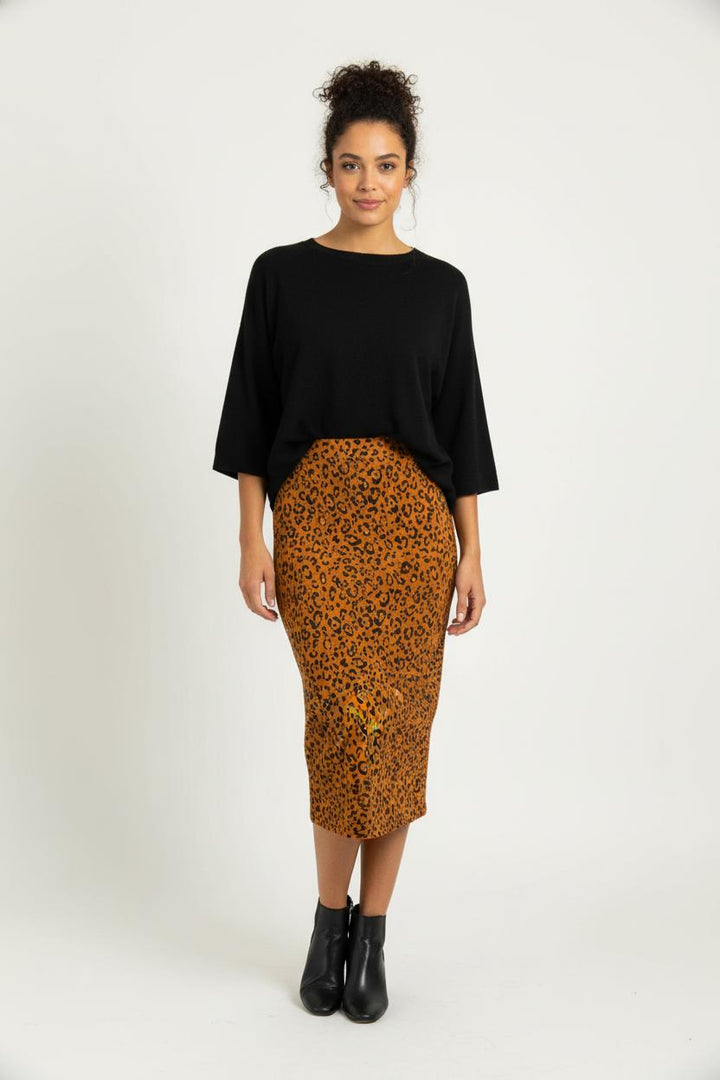 Jupe Crayon Orange et Noir - Taille M/38 de la marque Heimstone | PARAD98061 - Vendu par Paradigme - Image 1