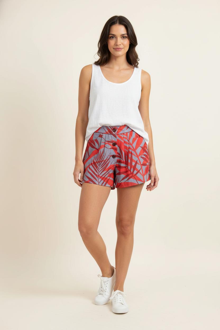 Short Rouge et Gris - Taille XS/34 de la marque Heimstone | PARAD98062 - Vendu par Paradigme - Image 1