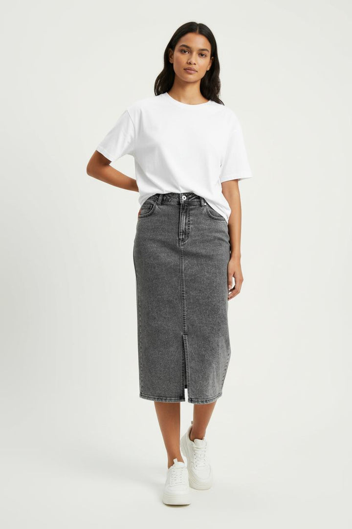 Jupe Crayon Grise - Taille XS/34 de la marque IKKS | PARAD98079 - Vendu par Paradigme - Image 1