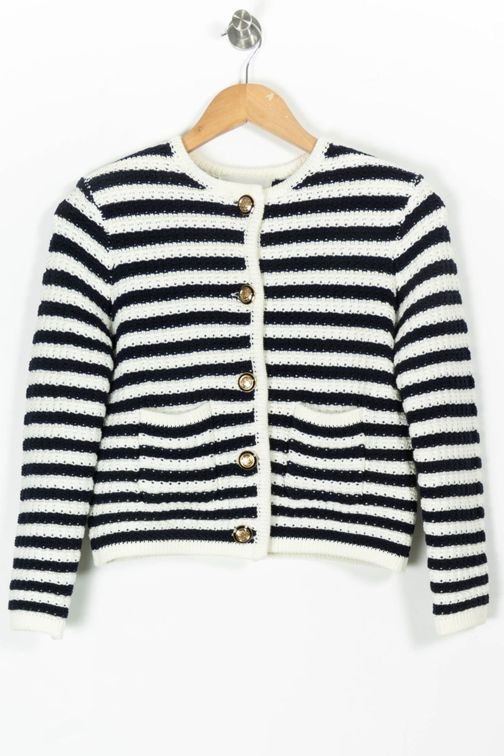 Cardigan Bleu et Blanc - Taille XS/34 de la marque ba&sh | PARAD98080 - Vendu par Paradigme - Image 2