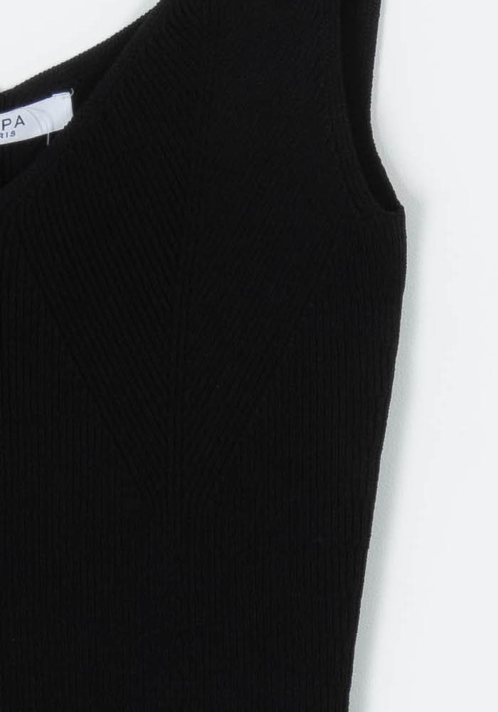 Robe Longue Noire - Taille M/38 de la marque ZAPA | PARAD98082 - Vendu par Paradigme - Image 3