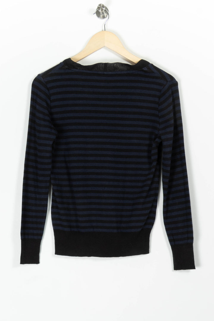 Pull Rayé Noir et Bleu - Taille L/40 de la marque Maison 123 | PARAD98088 - Vendu par Paradigme - Image 4