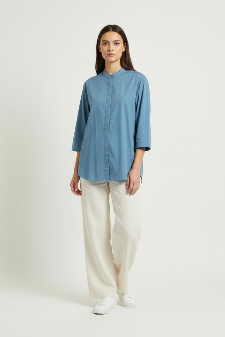 Chemise Col Mao Bleue - Taille L/40 de la marque COS | PARAD98091 - Vendu par Paradigme - Image 1