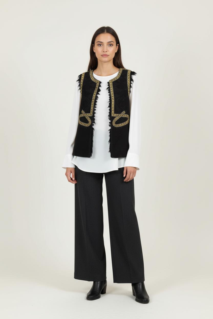 Gilet Noir - Taille XS/34 de la marque Manoush | PARAD98092 - Vendu par Paradigme - Image 1