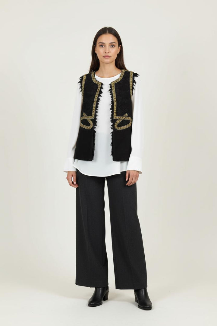 Gilet Noir - Taille XS/34 de la marque Manoush | PARAD98092 - Vendu par Paradigme - Image 1
