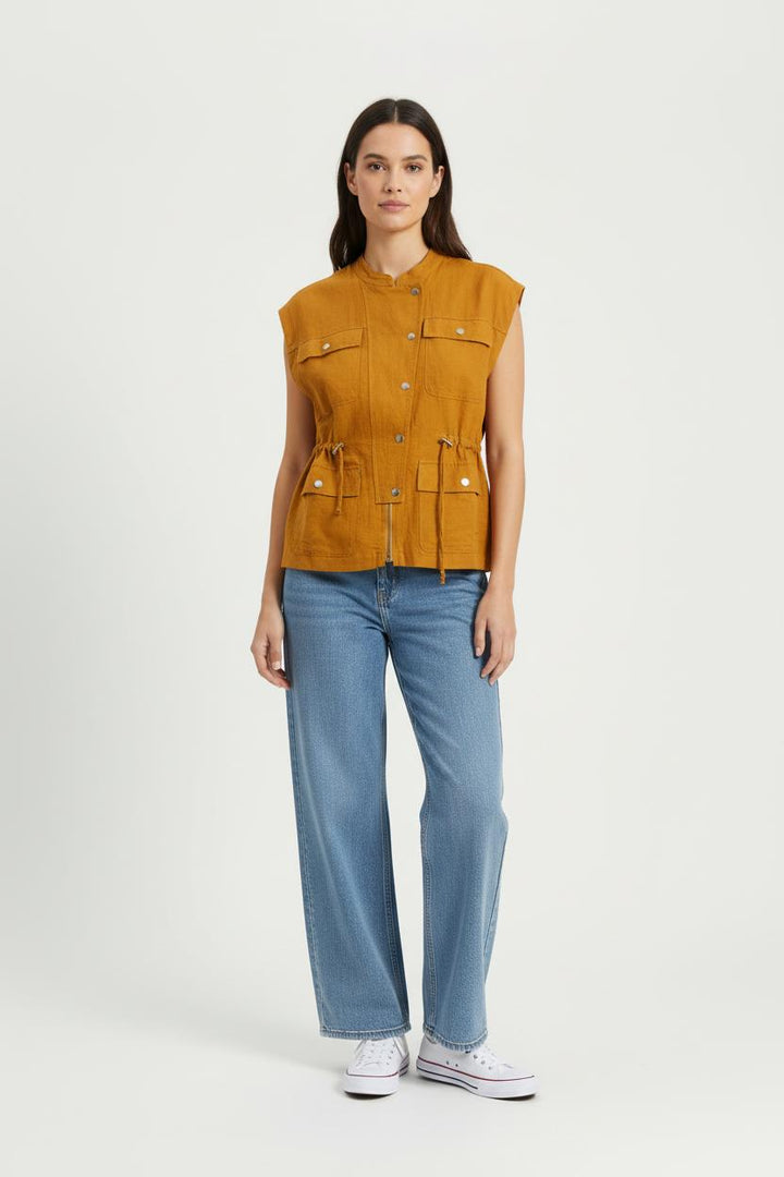 Blouse Orange - Taille M/38 de la marque La Fée Maraboutée | PARAD98099 - Vendu par Paradigme - Image 1