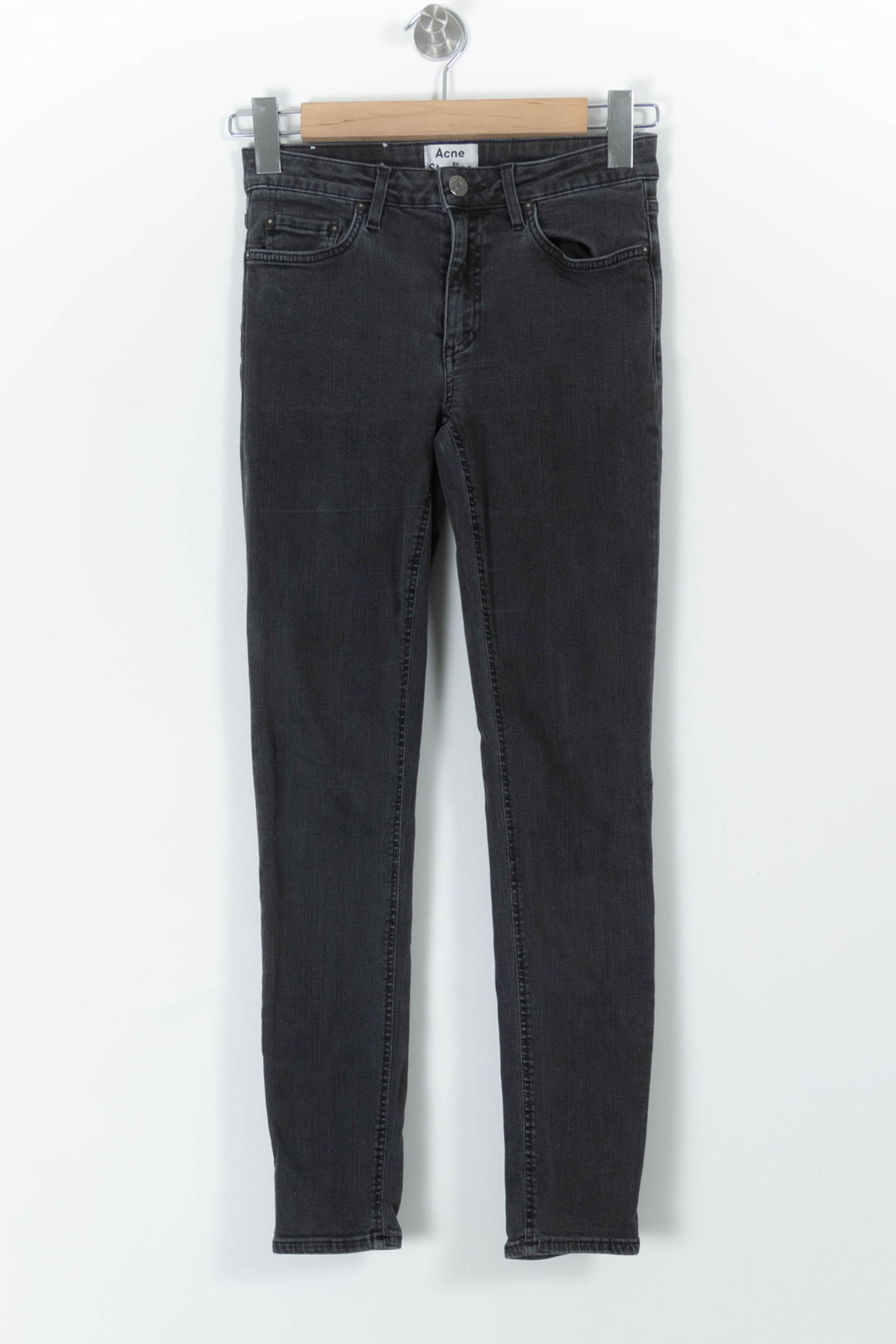 Jean Slim Gris - Taille S/36 de la marque Acne Studios | PARAD98104 - Vendu par Paradigme - Image 2