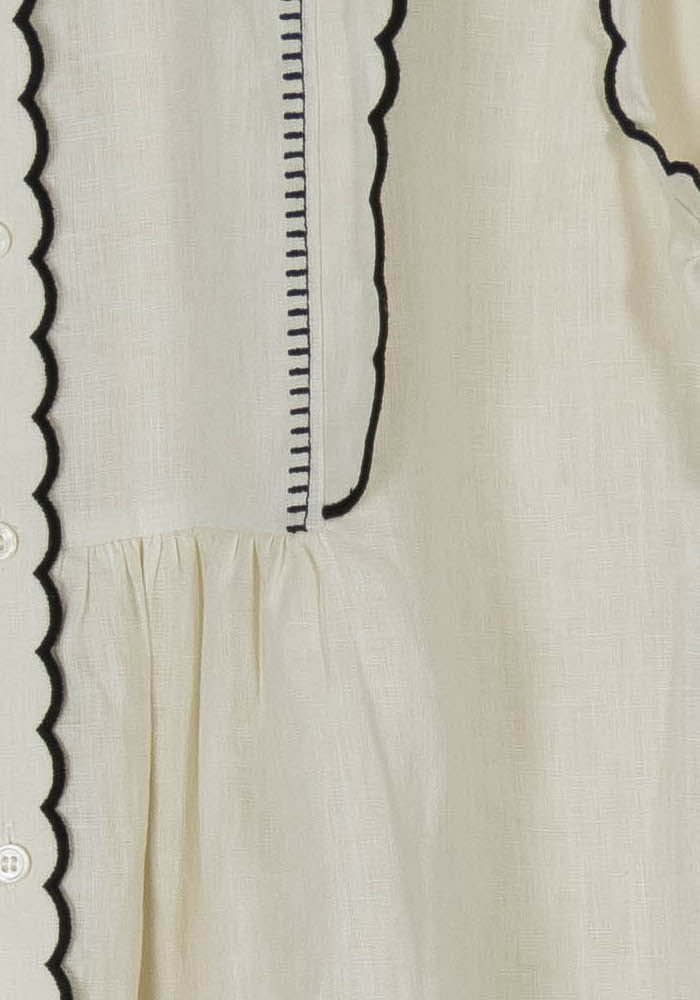 Blouse Sans Manches Beige et Noir - Taille L/40 de la marque Weekend Max Mara | PARAD98110 - Vendu par Paradigme - Image 3