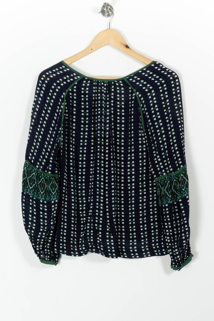 Blouse Bleu Marine et Vert - Taille L/40 de la marque Stella Forest | PARAD98112 - Vendu par Paradigme - Image 4