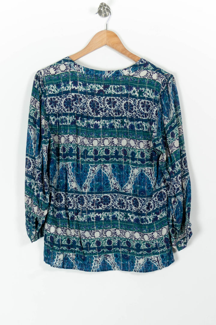 Blouse Bleue et Verte - Taille M/38 de la marque Maison 123 | PARAD98114 - Vendu par Paradigme - Image 4