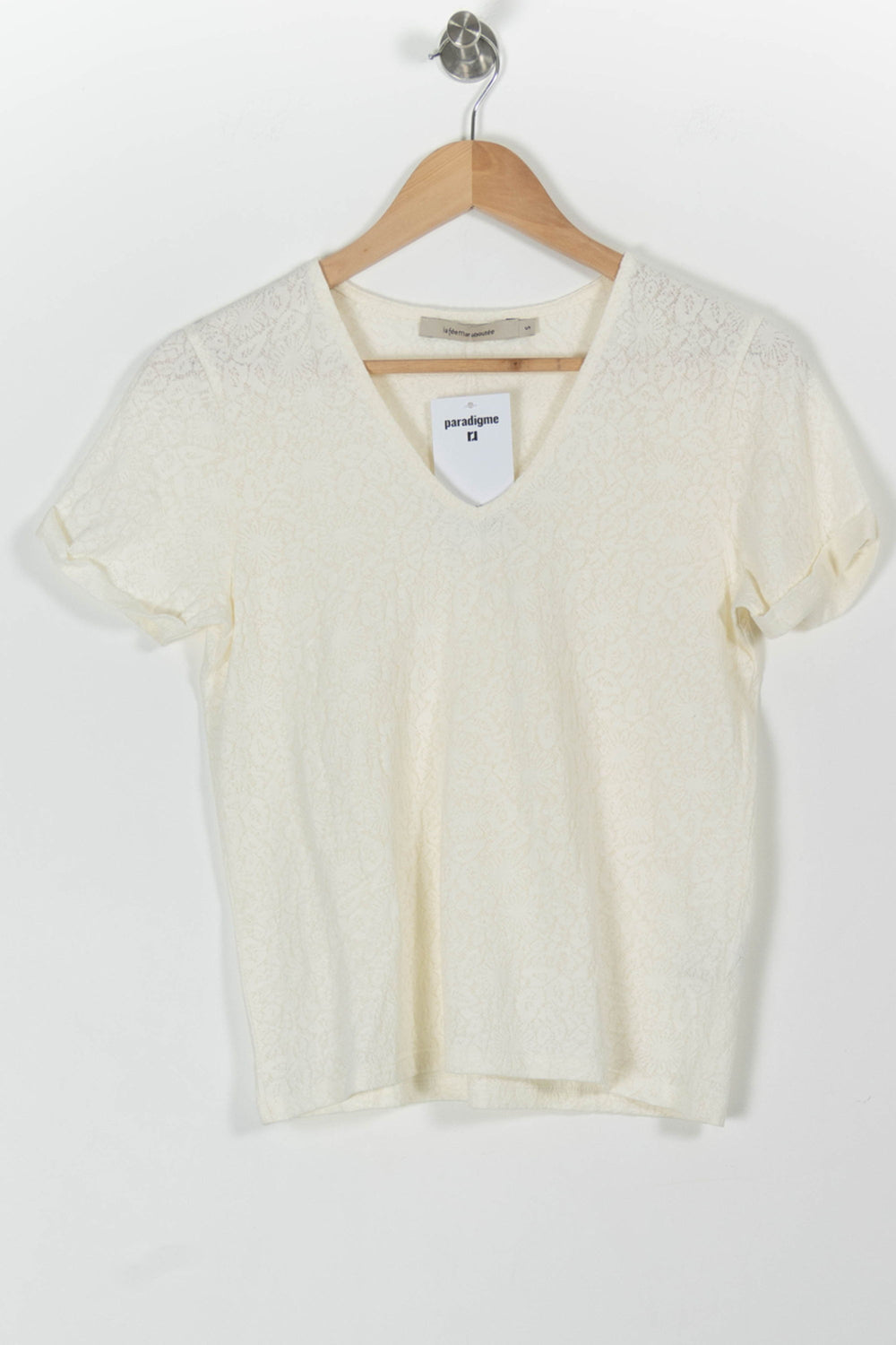 Tee-shirt Blanc - Taille S/36 de la marque La Fée Maraboutée | PARAD98118 - Vendu par Paradigme - Image 2