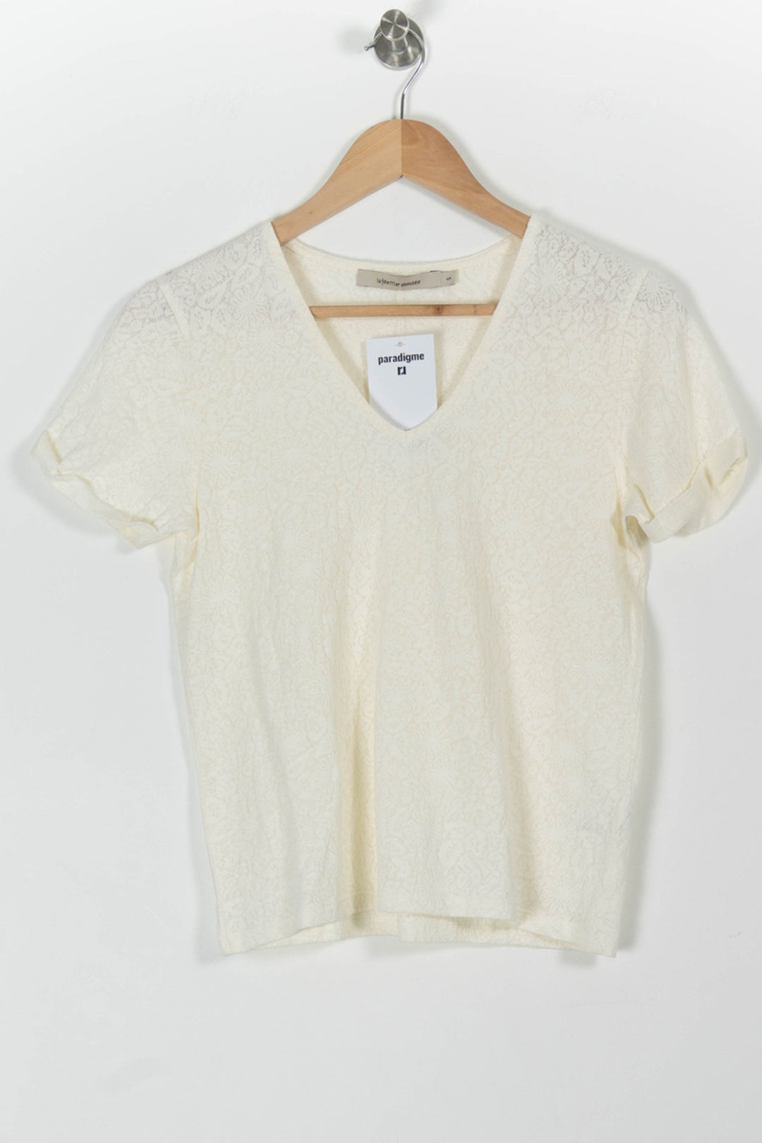 Tee-shirt Blanc - Taille S/36 de la marque La Fée Maraboutée | PARAD98118 - Vendu par Paradigme - Image 2