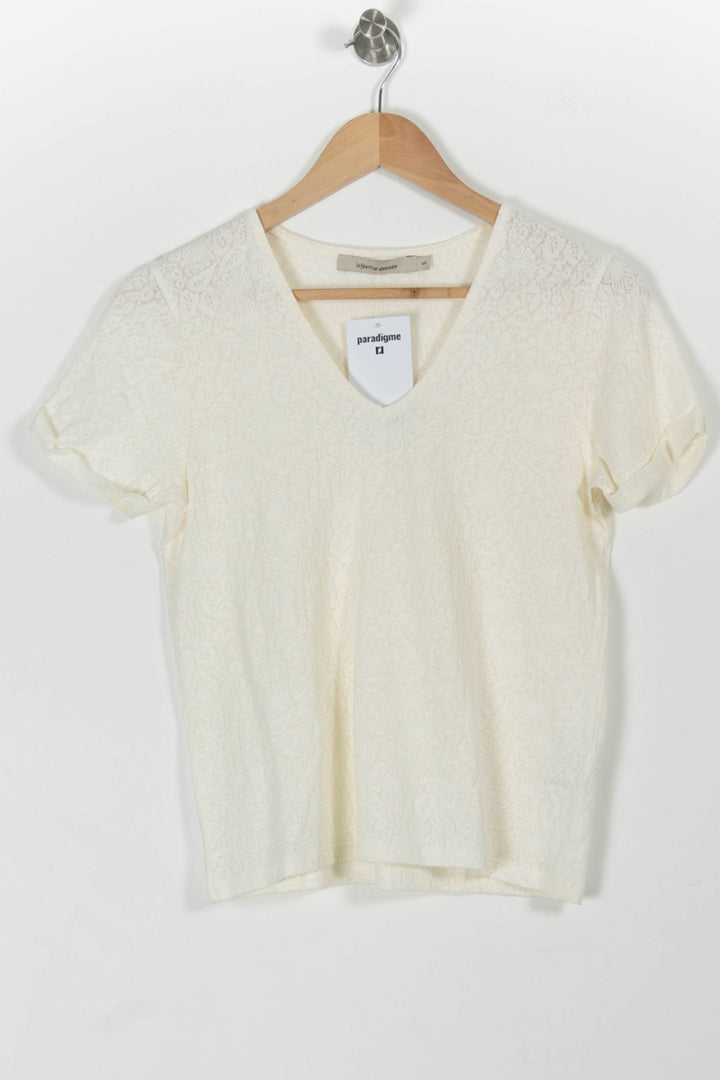 Tee-shirt Blanc - Taille S/36 de la marque La Fée Maraboutée | PARAD98118 - Vendu par Paradigme - Image 2